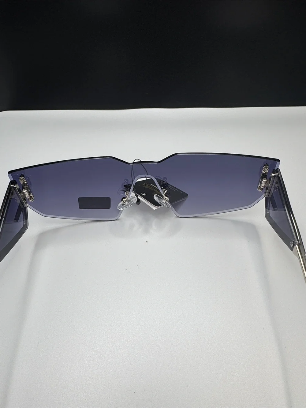 Purple Rimless Shield Sunglasses - Women Accessories